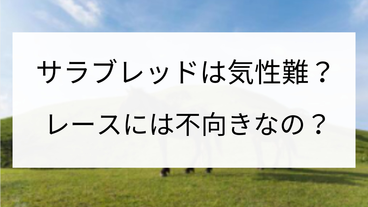 サラブレッドは気性が荒い？