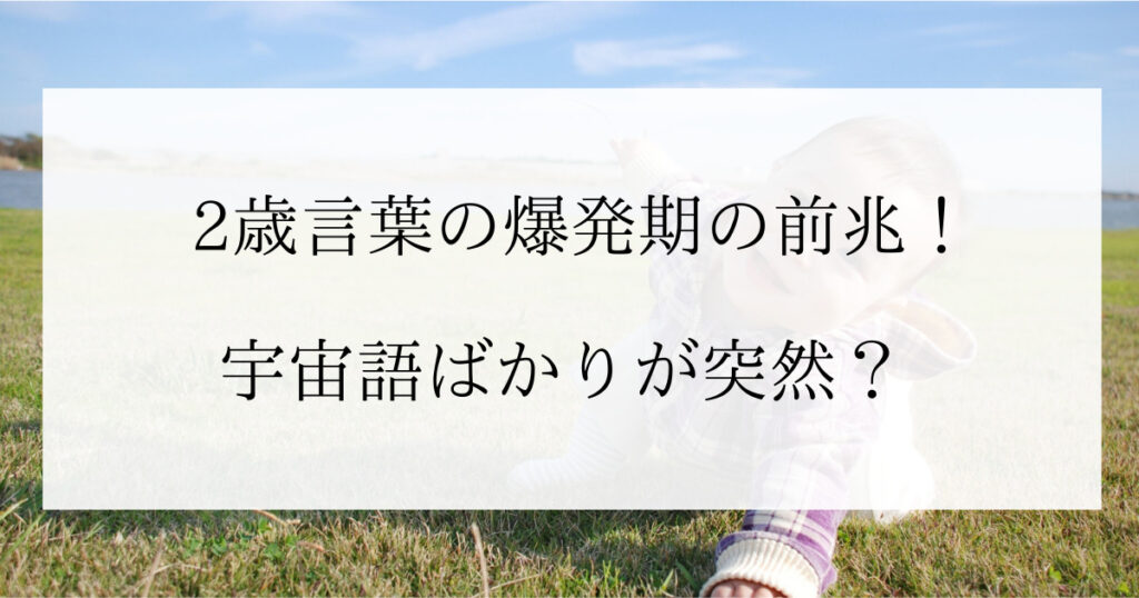 2歳言葉の爆発期の前兆!宇宙語ばかりが突然?3歳・4歳だと遅い? 2歳言葉の爆発期の前兆!宇宙語ばかりが突然?3歳・4歳だと遅い?